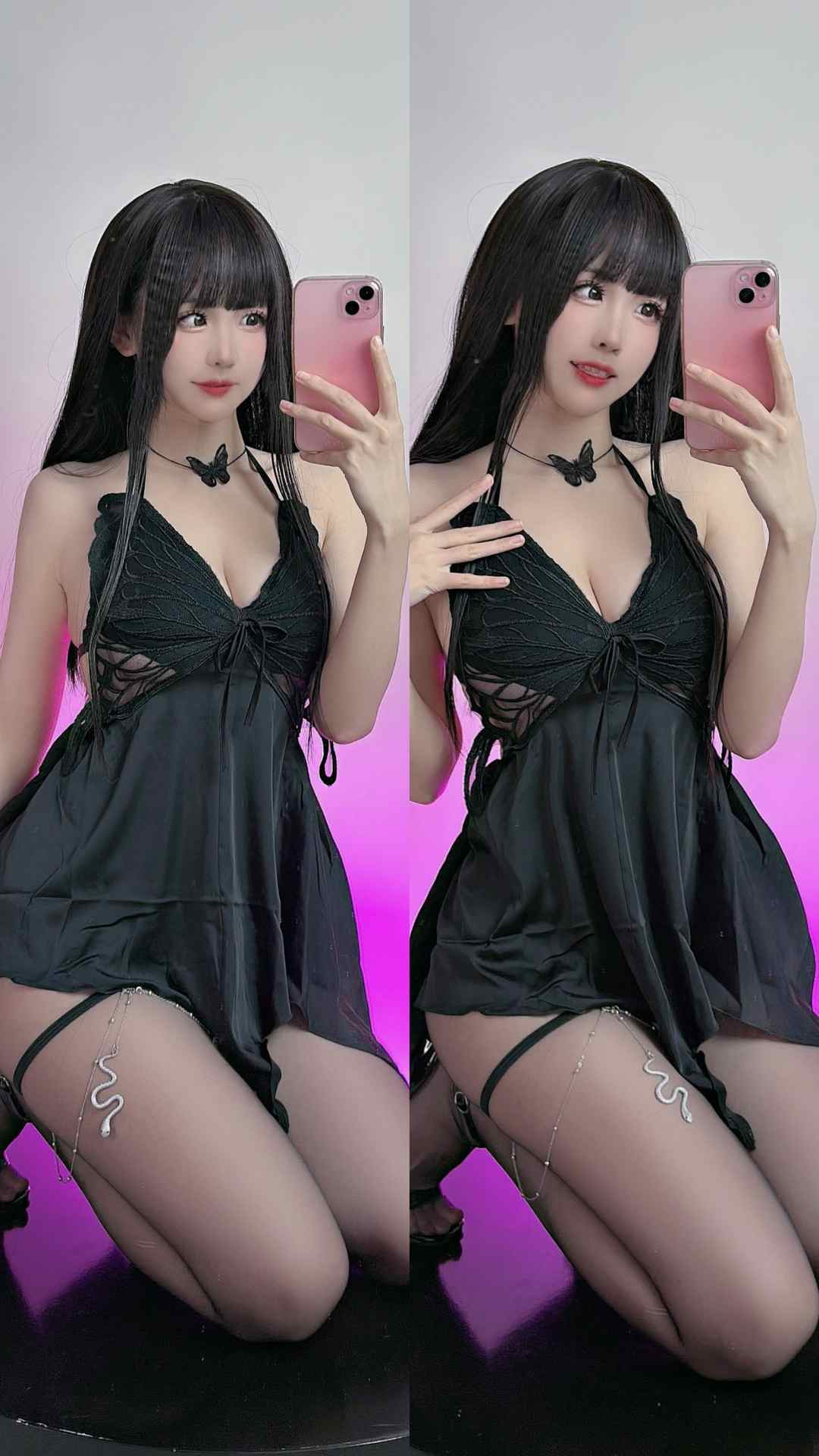 NO.073miko酱ww黑丝吊带服迷人写真【9P】-可宝主